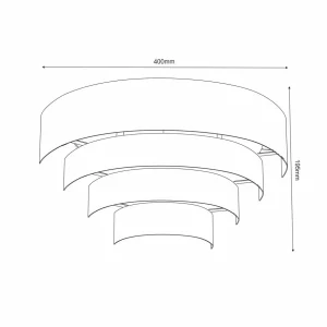 Hot Luminex Applique Levin avec abat-jour en acier, grise