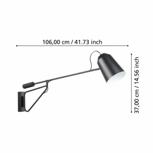 Best Sale EGLO Applique Loreto 1 avec bras long et prise
