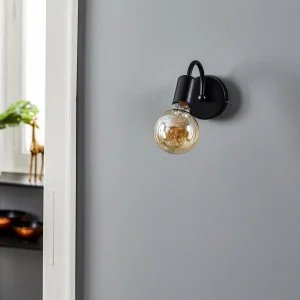 Sale Luminex Applique Milo noire sans abat-jour