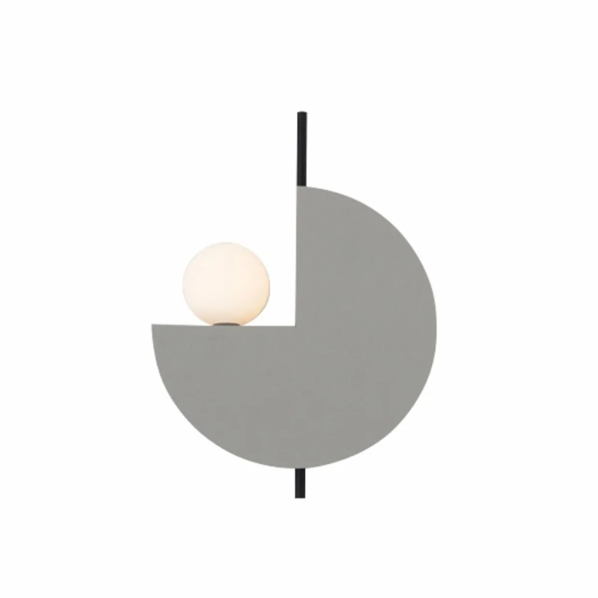 applique_murale__gris_mtal_verre_opale___cm_g_0.webp Outlet Zambelis Applique murale 22205, gris, métal, verre opale, Ø 26 cm, G9