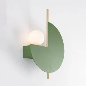 Sale Zambelis Applique murale 22203, vert olive, métal, verre opale, Ø 26 cm, G9