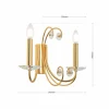 Fashion ORION Applique murale Ariane, doré, largeur 37,5 cm, cristal