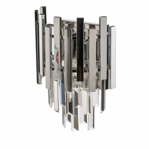 Cheap Eko-Light Applique murale Aspen, métal chromé, cristaux de verre, Ø 25 cm