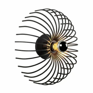 Store Opviq Applique murale Aspendos N-645, noir, métal, Ø 36 cm