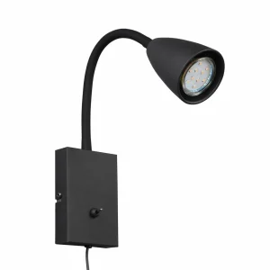 Store Trio Lighting Applique murale avec fiche, noir mat