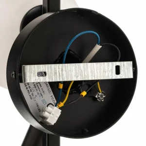 Outlet SIGMA Applique murale Baleo, noir/opale, à 1 lampe