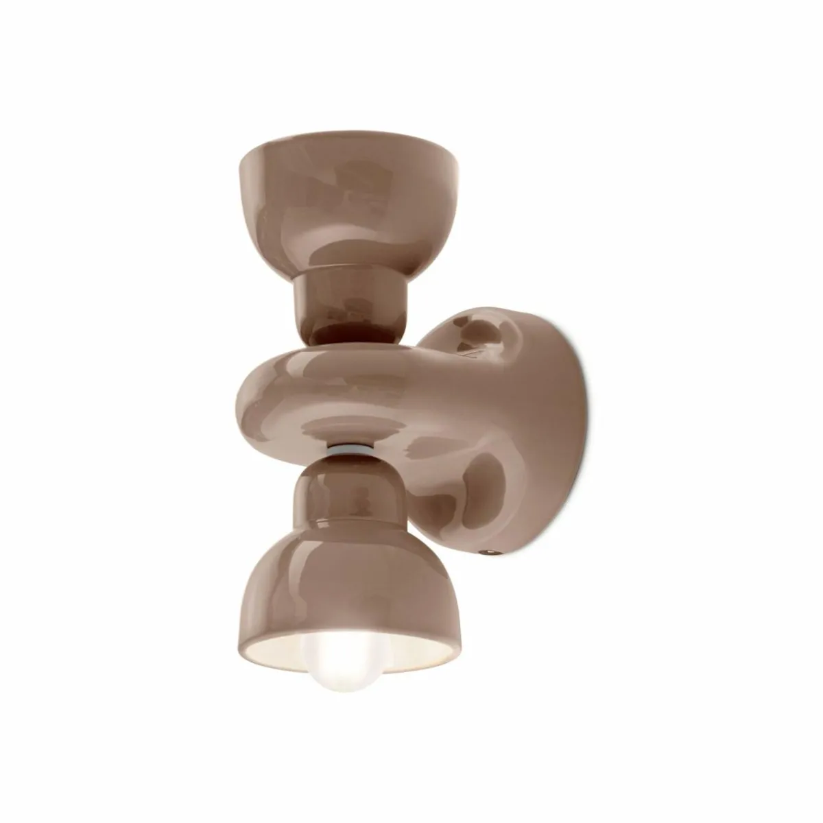 applique_murale_berimbau_marron___lampes_0.webp New Ferroluce Applique murale Berimbau, marron, à 2 lampes