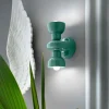 New Ferroluce Applique murale Berimbau, turquoise, à 2 lampes