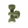 Best Ferroluce Applique murale Berimbau, vert sauge, à 2 lampes
