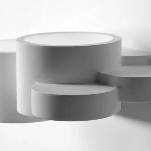 Shop TECNICO by Sforzin Applique murale Chio, 33,5 cm de large, à 2 lampes, blanc, plâtre, GX53