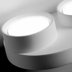 Shop TECNICO by Sforzin Applique murale Demetra, à 2 lampes, 21,5 cm, blanc, plâtre, GX53