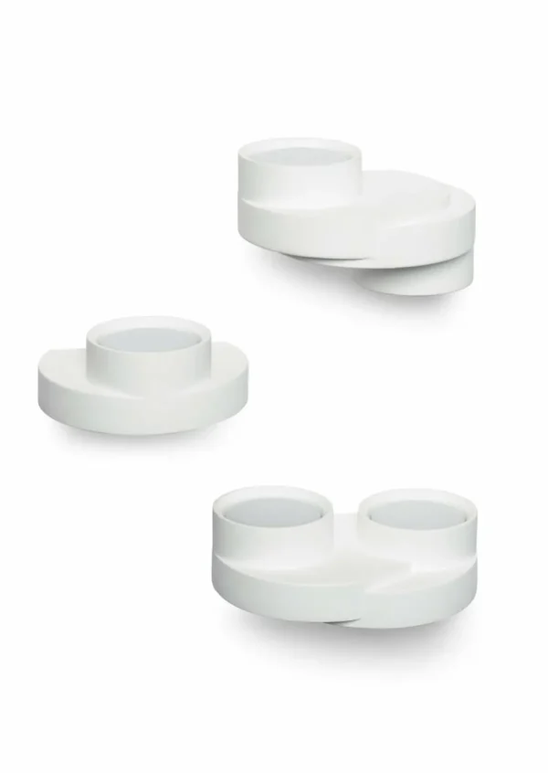 Shop TECNICO by Sforzin Applique murale Demetra, à 2 lampes, 21,5 cm, blanc, plâtre, GX53