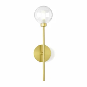 Discount miloox by Sforzin Applique murale Dom, à 1 lampe, transparent/doré, verre