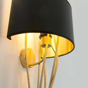 Clearance Holländer Applique murale Elba lungo, or/noir, hauteur 144 cm, fer