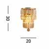 Best Sale Searchlight Applique murale Empire, laiton/ambre, verre cristal, acier, IP44