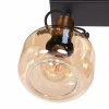 New Steinhauer Applique murale Glaslic, à 2 lampes, ambre, verre, métal