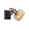 Outlet Steinhauer Applique murale Glaslic, ambre, 1 lampe, verre, métal