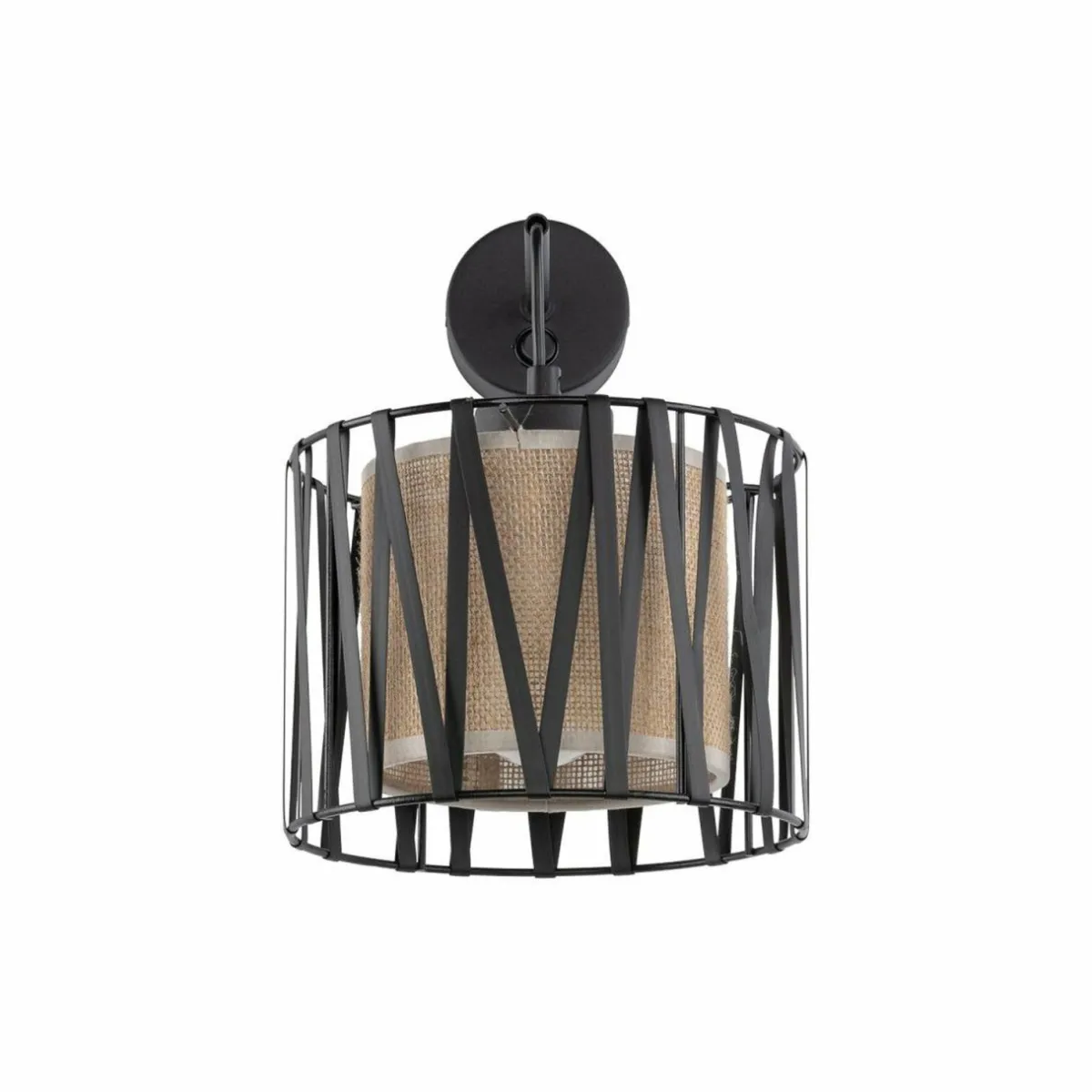 applique_murale_harmony_noir_jute_natur_avec_interrupteur_1.webp Store TK Lighting Applique murale Harmony, noir, jute Natur, avec interrupteur