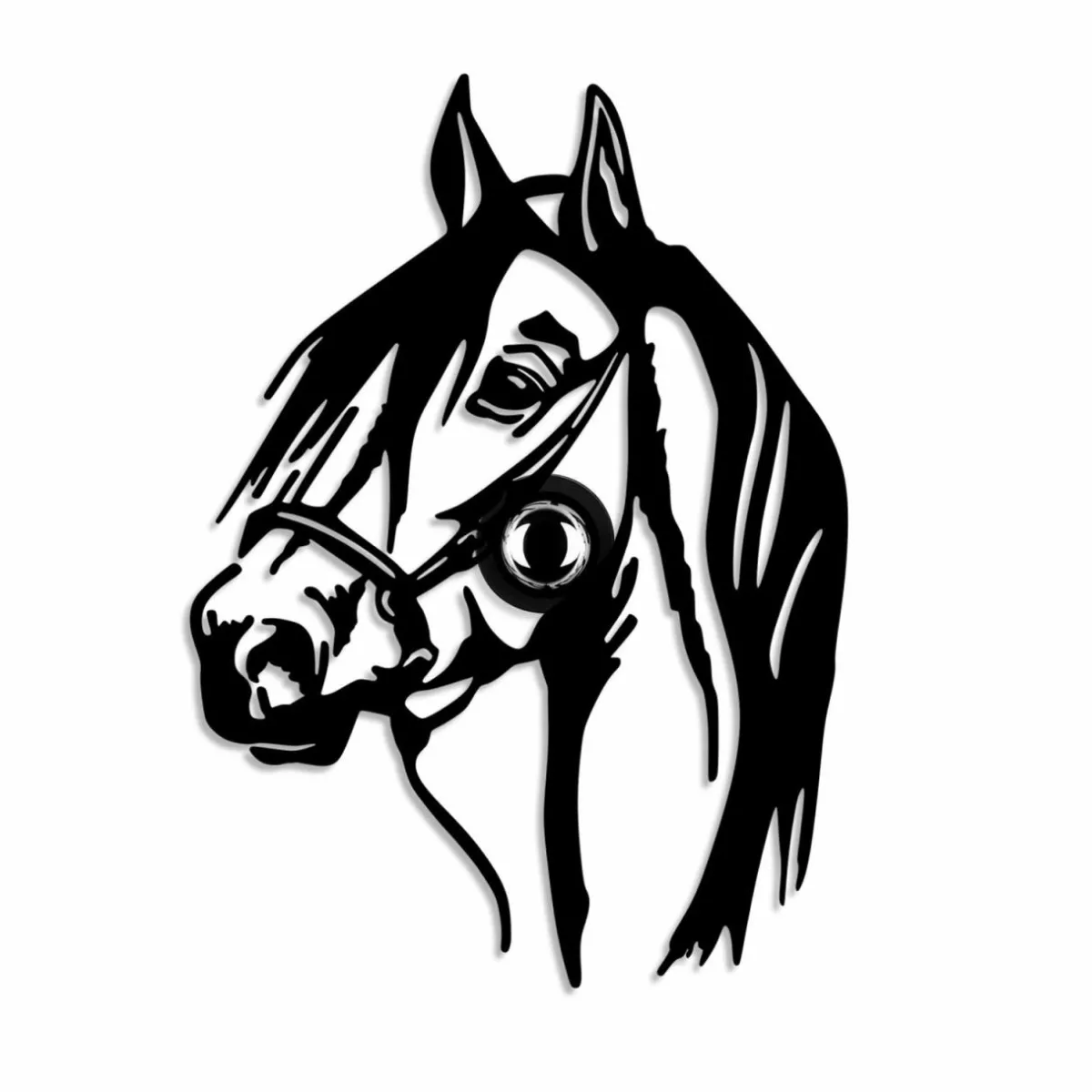 Flash Sale Opviq Applique murale Horse, noir, métal, 57 x 41 cm, câble de connexion