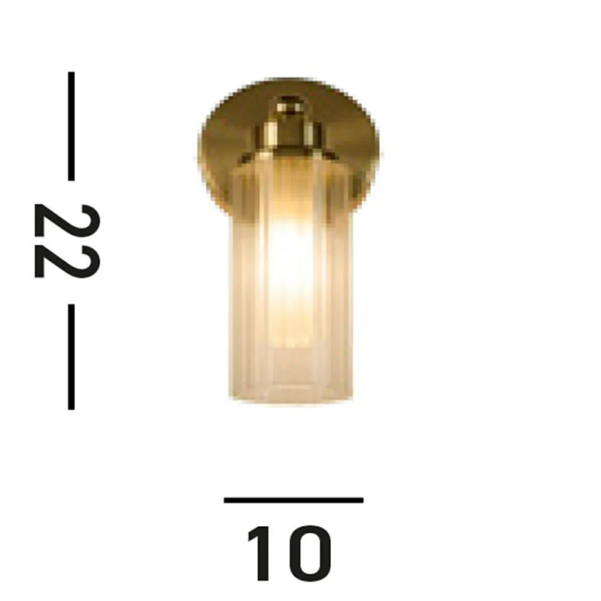 applique_murale_imperial_laiton___lampe_acier_verre_ip_1.webp Outlet Searchlight Applique murale Imperial, laiton, à 1 lampe, acier, verre, IP44