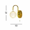 Clearance Searchlight Applique murale LED Allure couleur laiton, acier, acrylique, interrupteur