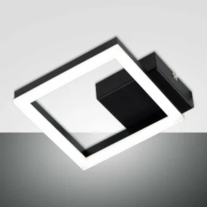 Best Sale Fabas Luce Applique murale LED Bard, noir, 17 x 17 cm, métal, intensité variable