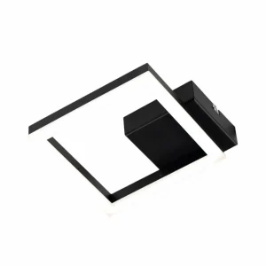 Best Sale Fabas Luce Applique murale LED Bard, noir, 17 x 17 cm, métal, intensité variable