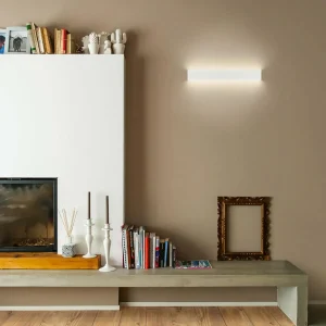 Fashion Linea Light Applique murale LED Box W2 Bi-Emission, L 61,9 cm, blanc, 2700 K