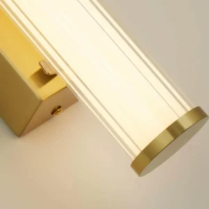 Online Searchlight Applique murale LED Clamp, doré/blanc Acier, verre, IP44