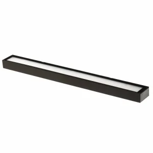 Cheap MCJ Applique murale LED Mera, largeur 80 cm, noir, 4000K