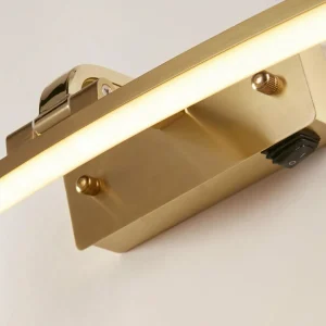 New Searchlight Applique murale LED Santorini, largeur 50 cm, laiton, inclinable