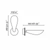 Store FARO BARCELONA Applique murale Liggera, noir, acier, largeur 10,3 cm