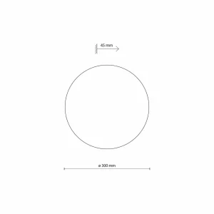 Outlet TK Lighting Applique murale Luna, beige, lumière indirecte, Ø 30 cm, acier