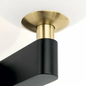 Online ORION Applique murale Mara, noir, verre, hauteur 17,5 cm, G9, IP44