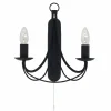 New Searchlight Applique murale Maypole, à 2 lampes, noire
