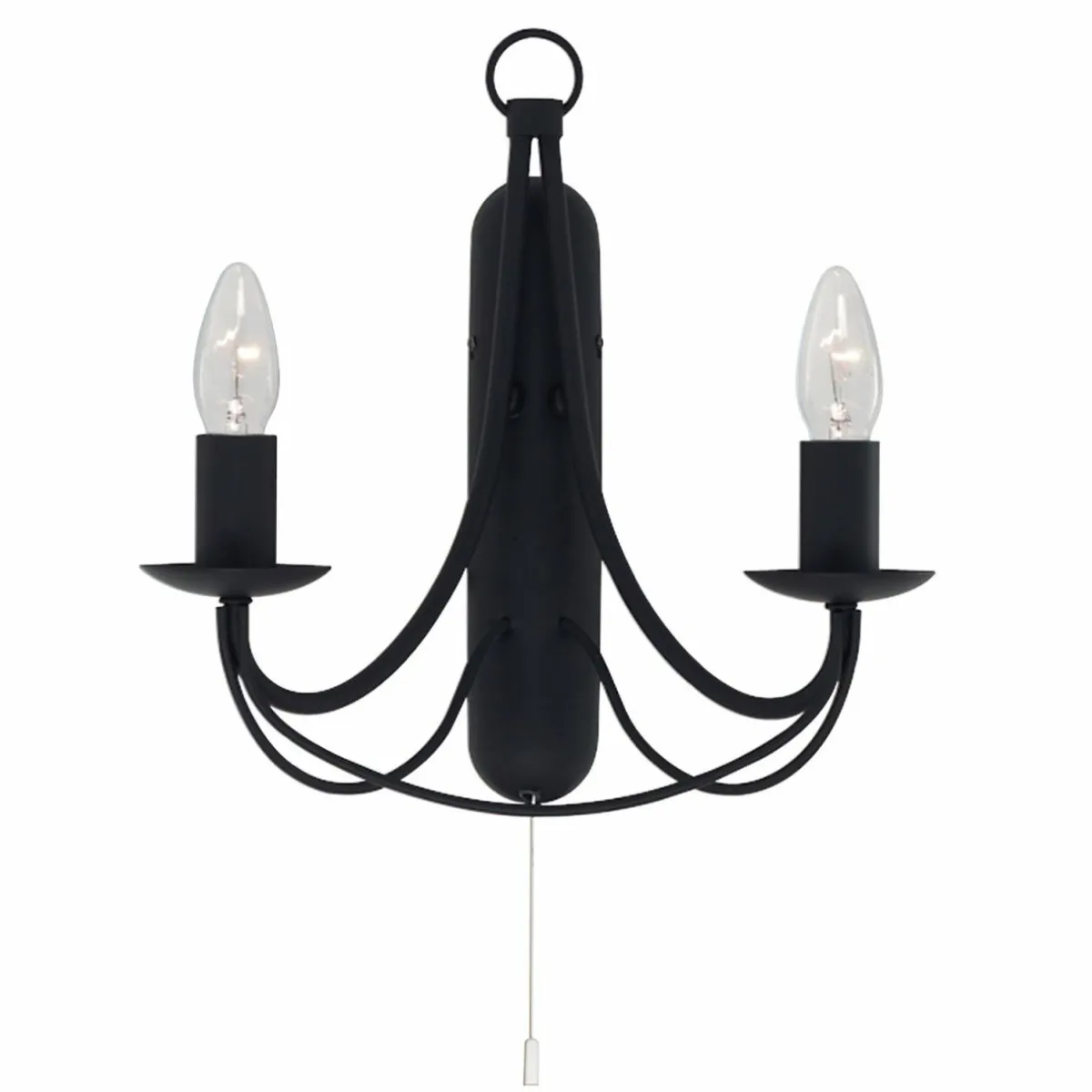 applique_murale_maypole___lampes_noire_0.webp New Searchlight Applique murale Maypole, à 2 lampes, noire