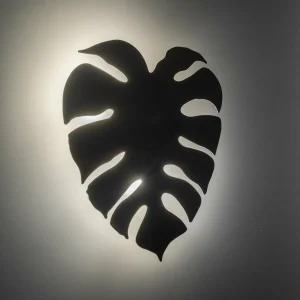 Hot TK Lighting Applique murale Monstera, forme de feuille, 3 x G9, acier, beige