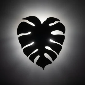 Sale TK Lighting Applique murale Monstera, forme de feuille, 3 x G9, acier, marron