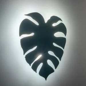 New TK Lighting Applique murale Monstera, forme de feuille, 3 x G9, acier, vert menthe