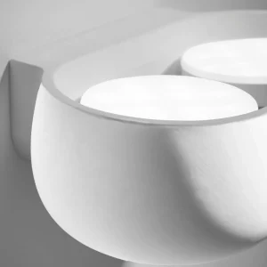 Fashion TECNICO by Sforzin Applique murale Mysia, à 2 lampes, blanc, largeur 20 cm, plâtre, GX53