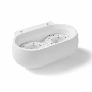 Fashion TECNICO by Sforzin Applique murale Mysia, à 2 lampes, blanc, largeur 20 cm, plâtre, GX53