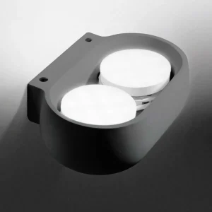 Shop TECNICO by Sforzin Applique murale Mysia, à 2 lampes, gris quartz, 20 cm, plâtre, GX53