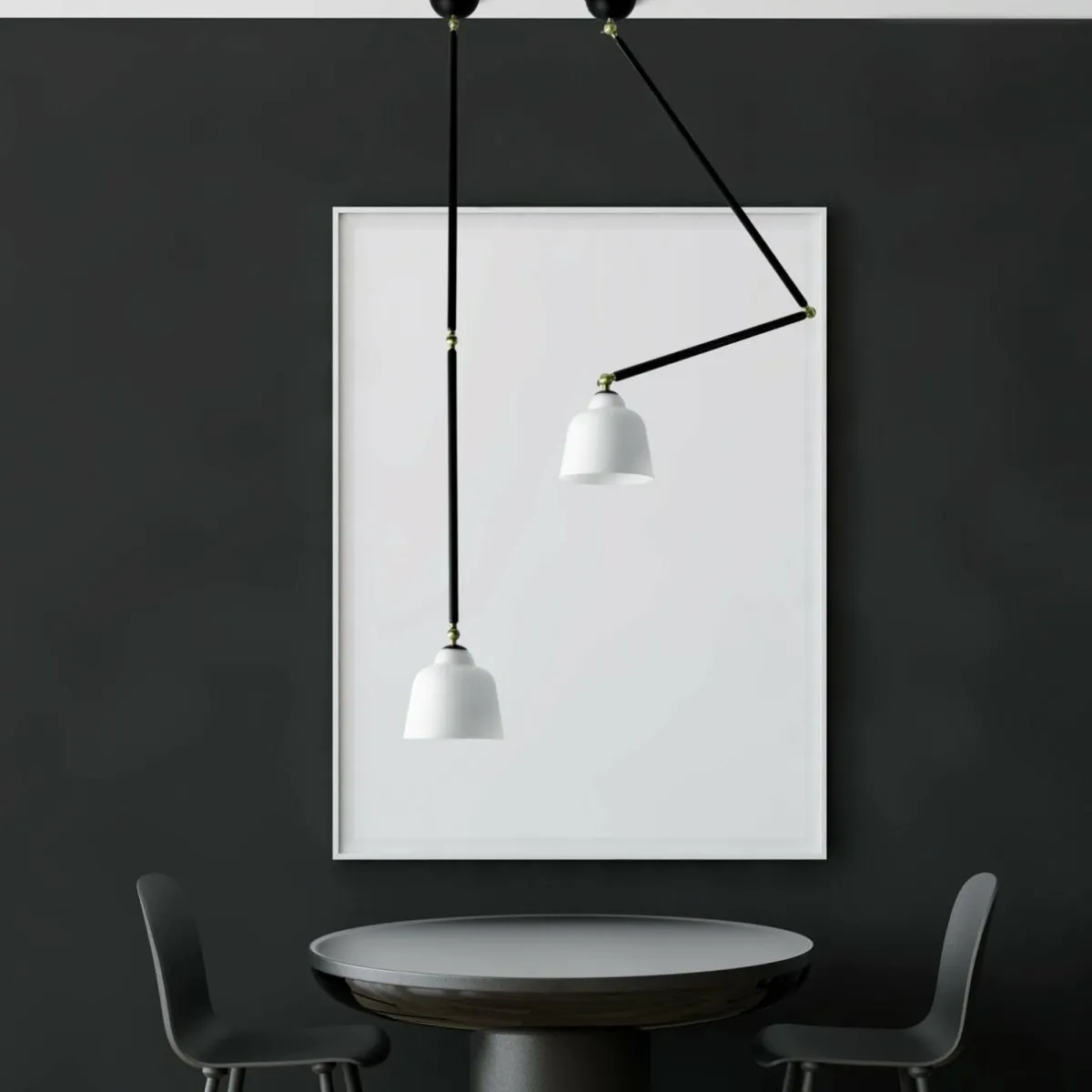 applique_murale_neoretro_noirlaiteux_articulations_mtal_verre_4.webp Best Sale miloox by Sforzin Applique murale Neoretro, noir/laiteux, articulations, métal, verre