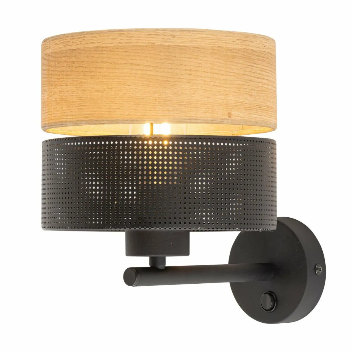 applique_murale_nicol_noir_aspect_bois___cm__x_e_1.webp Flash Sale TK Lighting Applique murale Nicol, noir, aspect bois, Ø 20 cm, 1 x E27