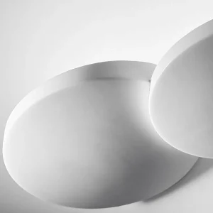 New TECNICO by Sforzin Applique murale Patra, à 2 lampes, largeur 34 cm, blanc, plâtre, GX53
