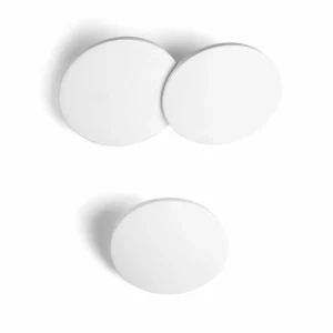 New TECNICO by Sforzin Applique murale Patra, à 2 lampes, largeur 34 cm, blanc, plâtre, GX53