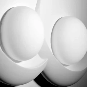 New TECNICO by Sforzin Applique murale Pitane, à 2 lampes, largeur 41 cm, blanc, plâtre, GX53