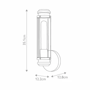 Cheap HINKLEY Applique murale pour salle de bain Masthead, laiton, à 1 lampe, hauteur 35 cm
