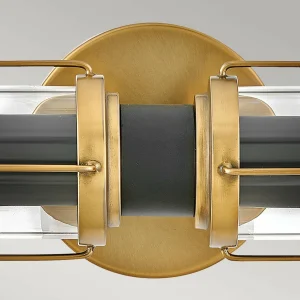 Cheap HINKLEY Applique murale pour salle de bain Masthead, laiton, à 2 lampes, hauteur 61 cm