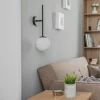 Outlet Euluna Applique murale Rune avec boule en verre, à 1 lampe